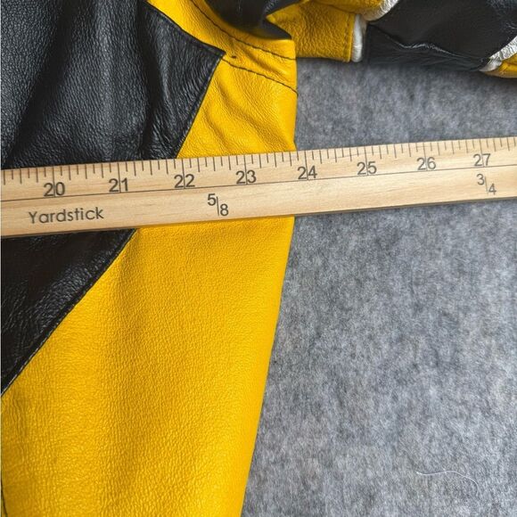 Pittsburgh Steelers Men’s Leather Letterman Bomber Jacket NFL Logo Size Medium - Picture 9 of 9